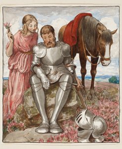 Erika and Seated Knight by Hans Thoma