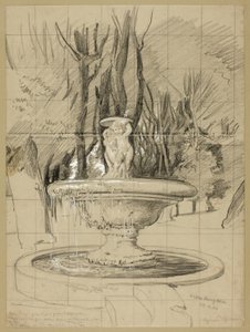 Fountain with Putti in the Garden of the Villa Borghese