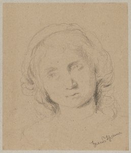 Head of a Young Woman by Hans Thoma