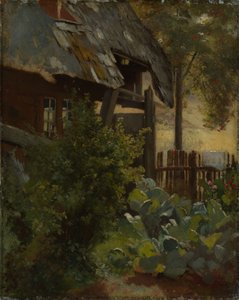 Cabbage Garden with House Corner by Hans Thoma