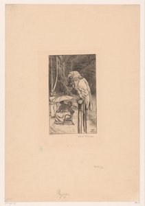 Parrot and Four Figures by Hans Thoma