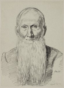 Bust of an Old Man with a Long Beard by Hans Thoma