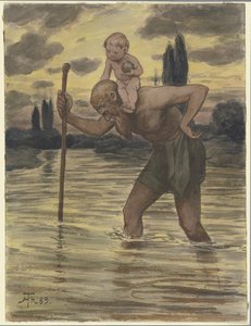 Saint Christopher by Hans Thoma