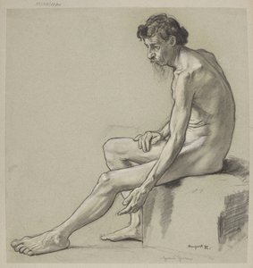 Study of a Male Nude by Hans Thoma