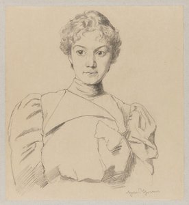 Study Portrait of a Young Woman by Hans Thoma