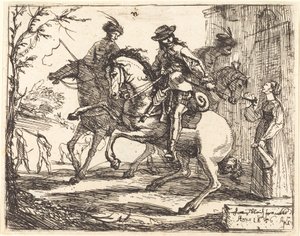 Three Riders before an Inn by Hans Ulrich Franck