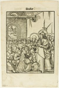 Christ Preaching, from Leben Jesu Christi, plate 19 from Woodcuts from Books of the XVI Century by Hans Wechtlin I
