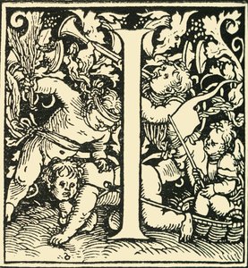I - An Alphabet by Hans Weiditz, c1520-1521, 1908 by Hans Weiditz