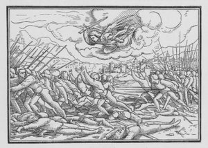 An Angel Destroys the Assyrian Host by Hans after Holbein the Younger
