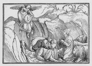 Daniel in the Den of Lions by Hans after Holbein the Younger