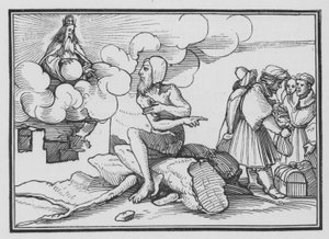 God Answereth Job Out of the Whirlwind by Hans after Holbein the Younger