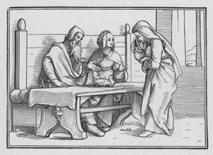 Hannah in Grief Prays for a Child by Hans after Holbein the Younger
