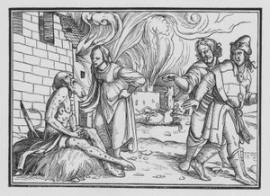 Job Rebukes His Wife by Hans after Holbein the Younger
