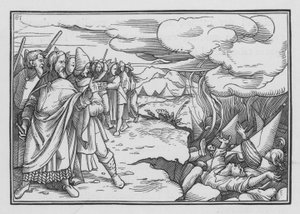 The Rebellion of Korah, Dathan, and Abiram by Hans after Holbein the Younger