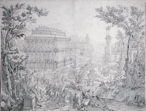 The Mausoleum of Halicarnassus by Hans or Jan Vredeman de Vries