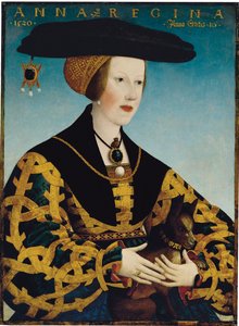 Portrait of Queen Anne of Hungary by Hans or Johan Maler