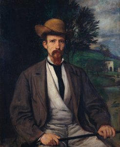 Self-Portrait with Yellow Hat by Hans von Marées