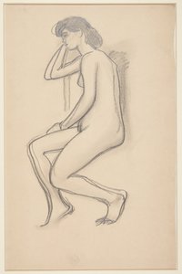 Seated Female Model, Seen from the Side by Harald Giersing
