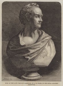 Bust of the late Viscount Hardinge, by J H Foley