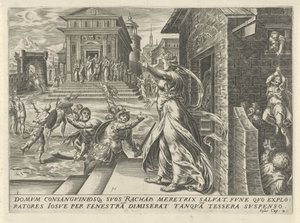 Rahab Lets the Spies Escape through the Window by Harmen Jansz Muller