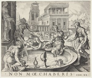 Thou Shalt Not Commit Adultery by Harmen Jansz. Muller