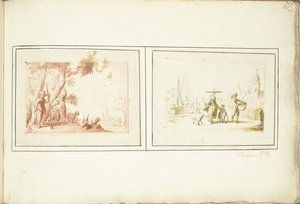Shepherd with His Cattle and Street Scene