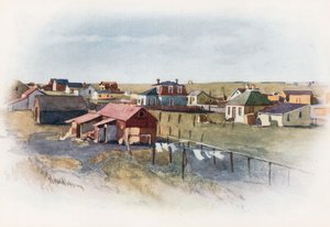 A Prairie Town, Gleichen, Alberta by Harold Copping