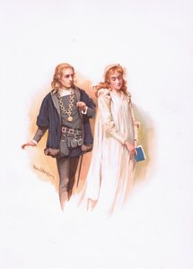 Hamlet and Ophelia, illustration from Hamlet