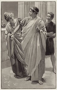 How comes it now, my husband, said she, O how comes it that I have lost your love? by Harold Copping