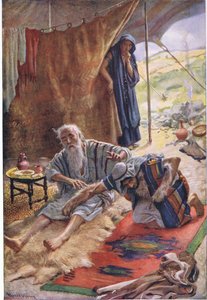 Isaac Blessing His Son Jacob (Illustration from Pictures That Teach The Crown Series, 1920)