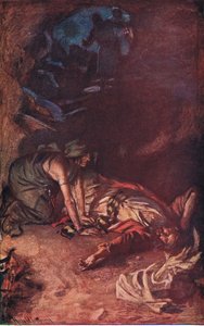 Saul and the Witch (Illustration from Pictures That Teach The Crown Series, 1920)