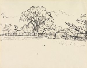 Landscape with a Fence by Harold Gilman