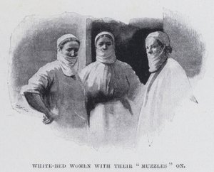 White-bed women with their muzzles on