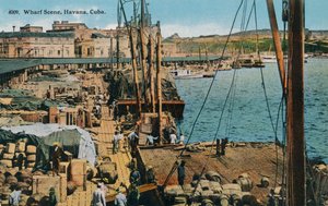 Wharf Scene, Havana, Cuba, 1910