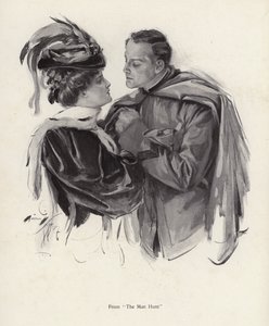 Scene from The Man Hunt by Harrison Fisher