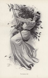 Young woman on a swing