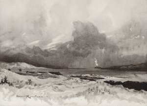 Golf Courses: Harlech, looking across the fourth hole by Harry (1878 1950) Rountree