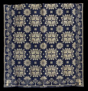 Double-weave coverlet by Harry (attr.to) Tyler
