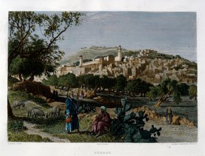 Hebron, Engraved by Alfred Krausse After a Picture by Harry Fenn, Published in Picturesque Palestine, About 1875