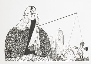 A woman as a puppet-master. by Harry Clarke