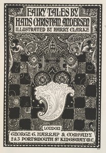 Illustrated title page with symbols and squares by Harry Clarke