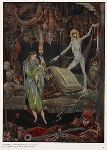 Methinks, a million fools in choir, are raving and will never tire by Harry Clarke