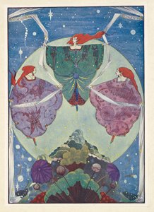 The Elf Hill. They Danced with Shawls that were Woven of Mist and Moonshine by Harry Clarke