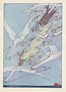 The Wild Swans. The Whole Day They Flew Onward Through the Air