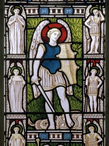 Minley, St Andrew, James Powell & Sons, Harry Ellis Wooldridge, Archangel Michael, 1870