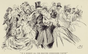 In a Moment all the Beauties surrounded Claude by Harry Furniss