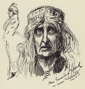 Miss Genevieve Ward as Queen Margaret by Harry Furniss
