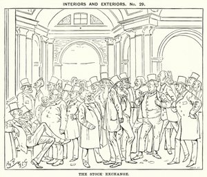 The Stock Exchange (engraving) by Harry Furniss