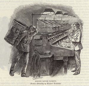 Sorting Letter Packets by Harry Furniss