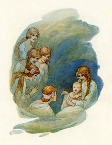 Tiny Lancelot waking up and smiling by Harry George Theaker
